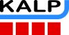 Logo - KALP Logo with the text "KALP", a blue line forming a curve, and four red blocks below.